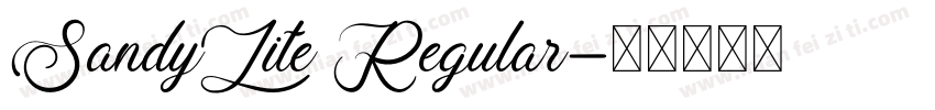 SandyLite Regular字体转换